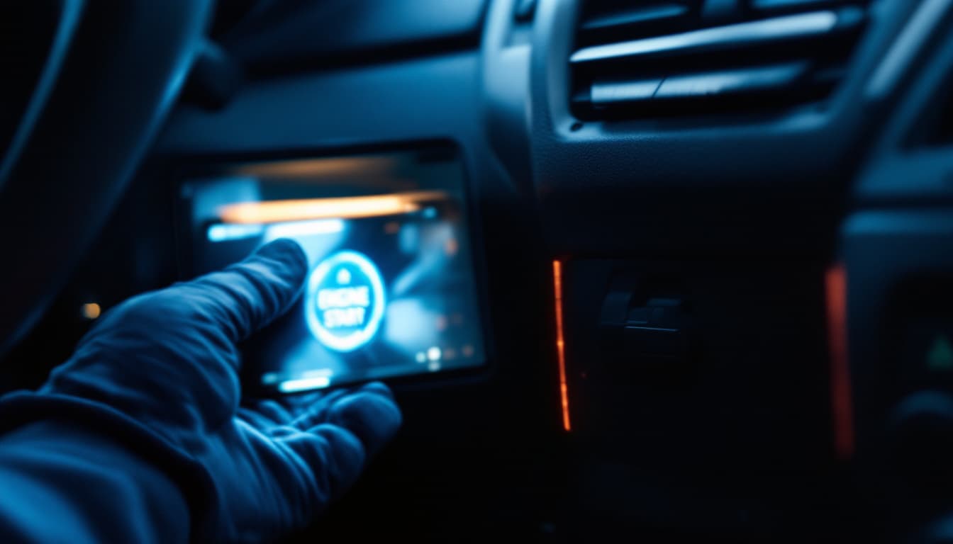 technician connecting diagnostic equipment to trace a push button start no-start fault on a vehicle in Southlake TX