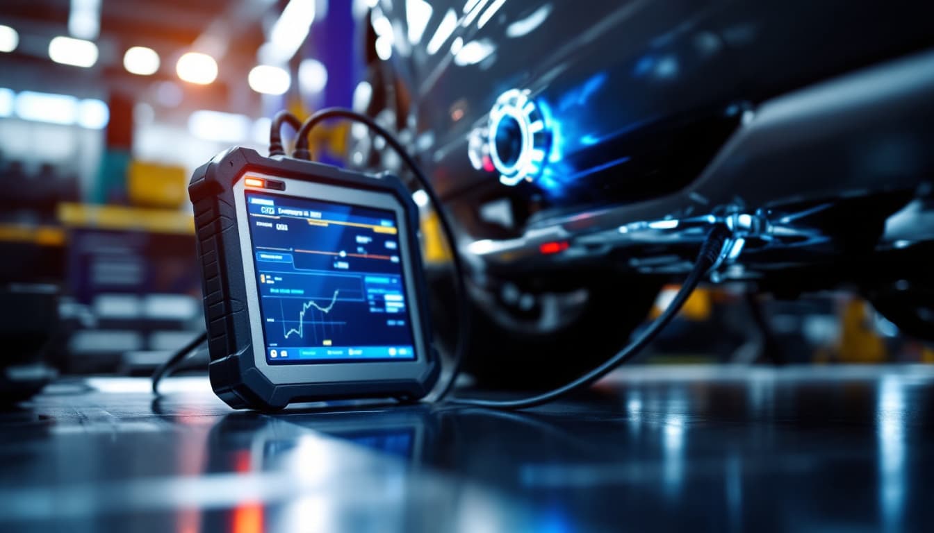 diagnostic scan tool connected to a modern vehicle OBD port in Southlake TX