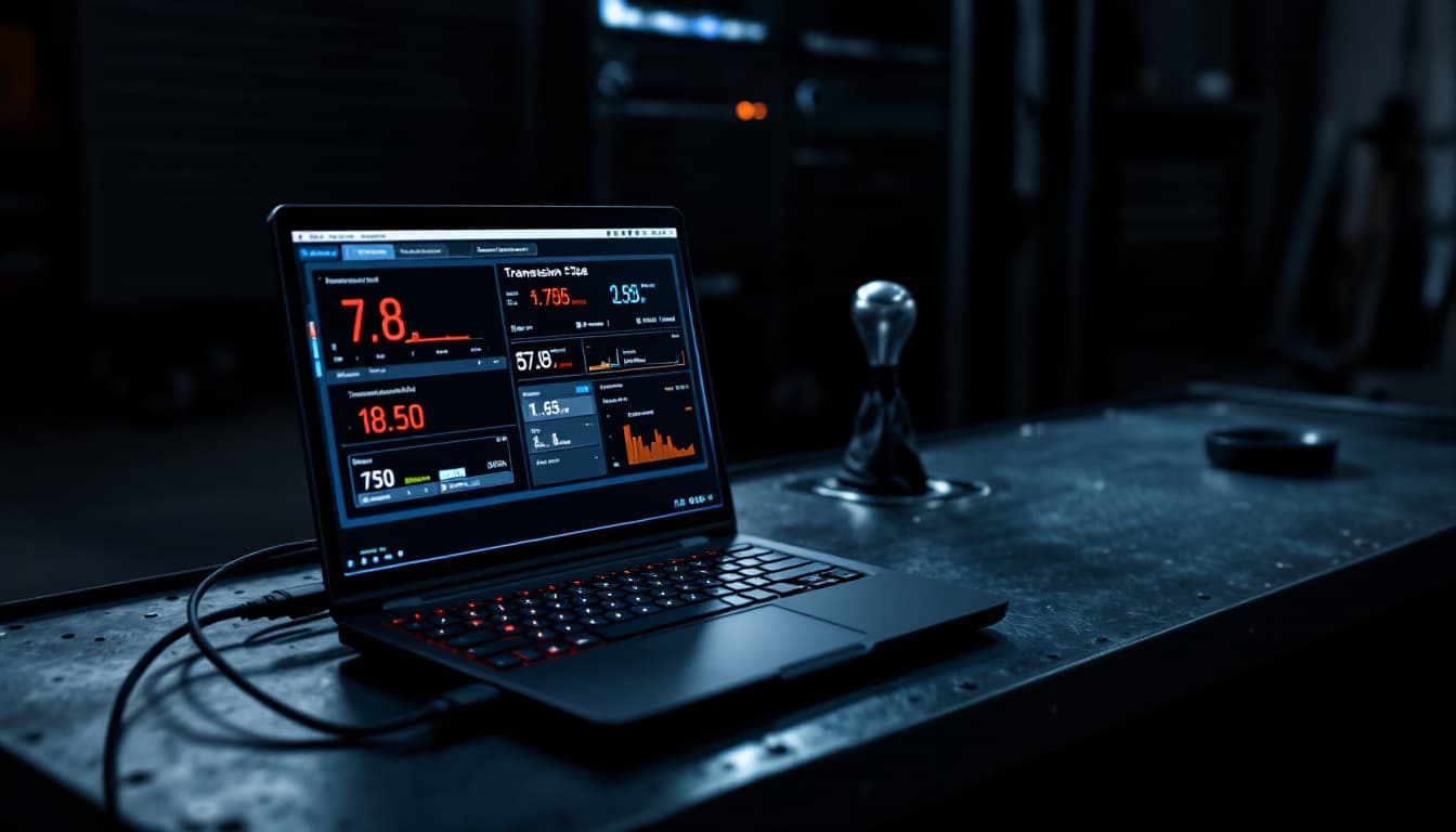 technician coding a transmission control module with diagnostic equipment in Southlake TX